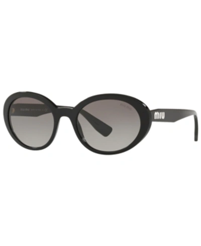 Shop Miu Miu Sunglasses, Mu 01us 53 In Black / Grey Gradient