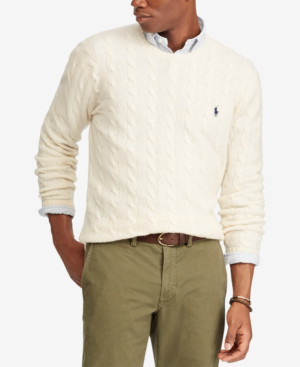 Polo Ralph Lauren Men's Cable Wool-cashmere Sweater In Andover Cream |  ModeSens