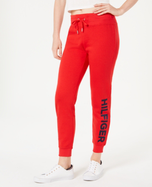 red tommy hilfiger joggers