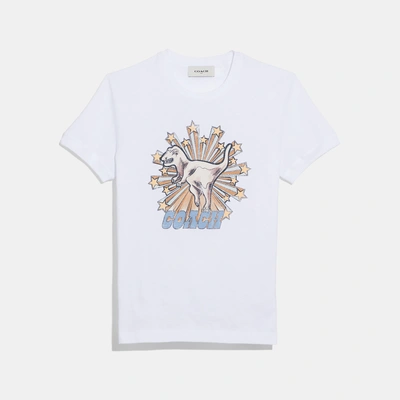 Shop Coach Rexy Star T-shirt In Optic White