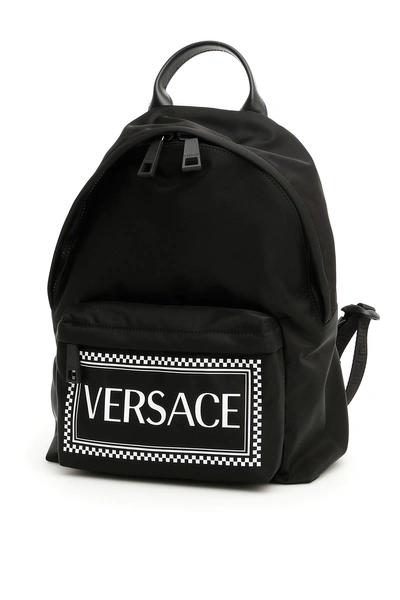 Shop Versace Vintage Logo Backpack In Black|nero