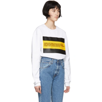 Shop Calvin Klein Jeans Est.1978 White 'est. 1978' Patch Sweatshirt