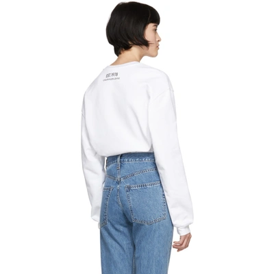 Shop Calvin Klein Jeans Est.1978 White 'est. 1978' Patch Sweatshirt