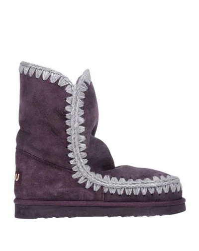 Shop Mou Ankle Boots In Purple