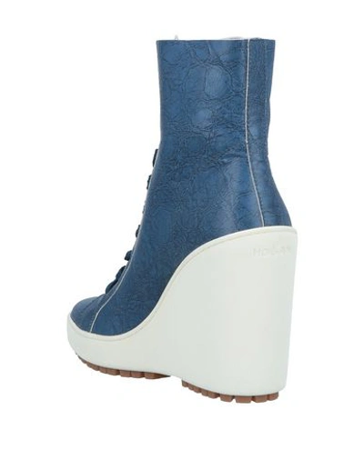 Hogan Ankle Boots In Blue