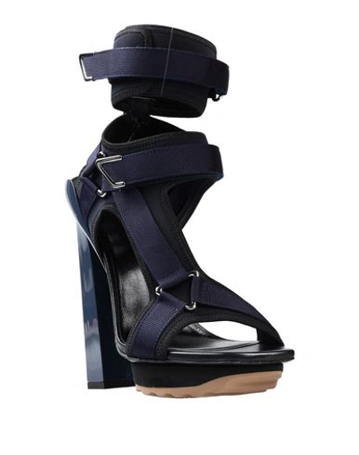 Shop Versace Sandals In Dark Blue
