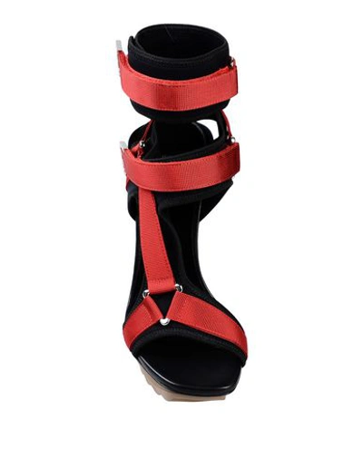 Shop Versace Sandals In Red