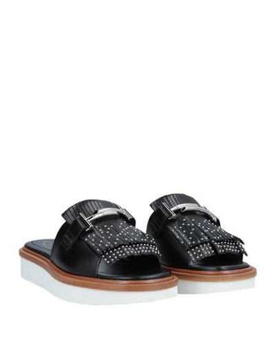 Shop Tod's Woman Sandals Black Size 6 Soft Leather