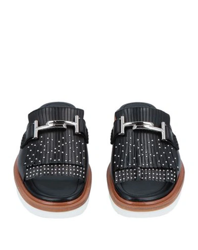 Shop Tod's Woman Sandals Black Size 6 Soft Leather