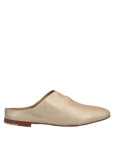 Shop Pomme D'or Mules In Gold