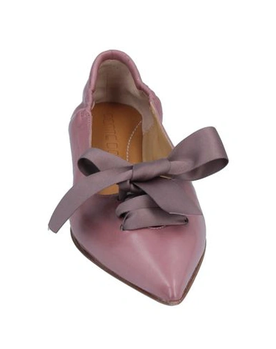 Shop Pomme D'or Ballet Flats In Pastel Pink