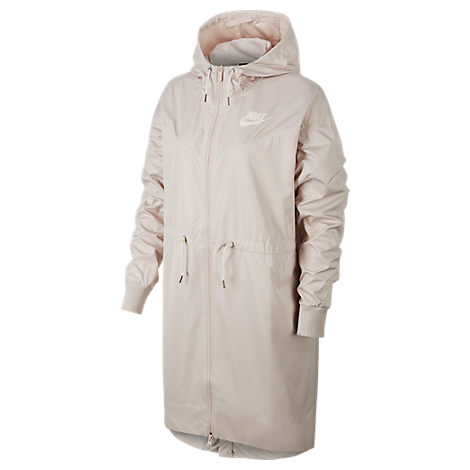 women's nike sportswear windrunner long hooded wind jacket