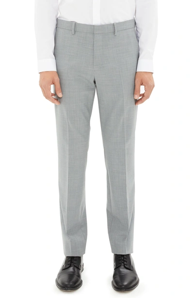 Shop Theory Mayer New Tailor 2 Wool Trousers In Chrome Melange