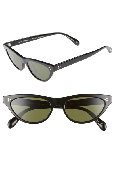 Shop Oliver Peoples Zasia 53mm Cat Eye Sunglasses - Black