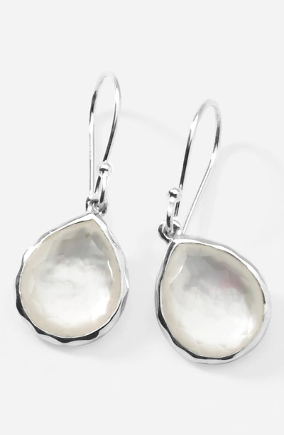 Shop Ippolita 'wonderland - Rainbow Teeny' Teardrop Earrings In Silver/ Mother Of Pearl