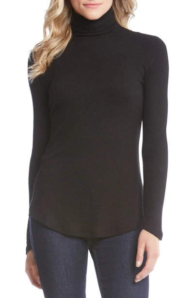 Shop Karen Kane Angled Sleeve Turtleneck In Black