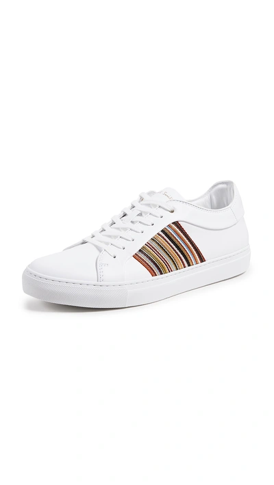 Shop Paul Smith Ivo Sneakers In White Multi Stripe