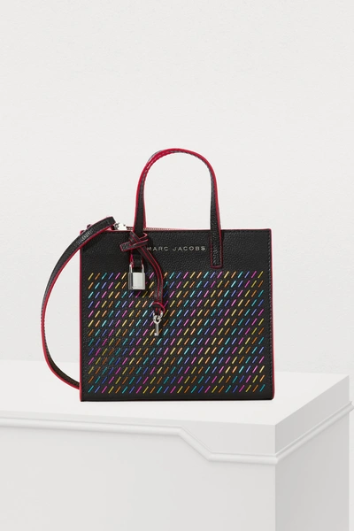 Shop Marc Jacobs Mini Grind Tote Bag In Black & Multi