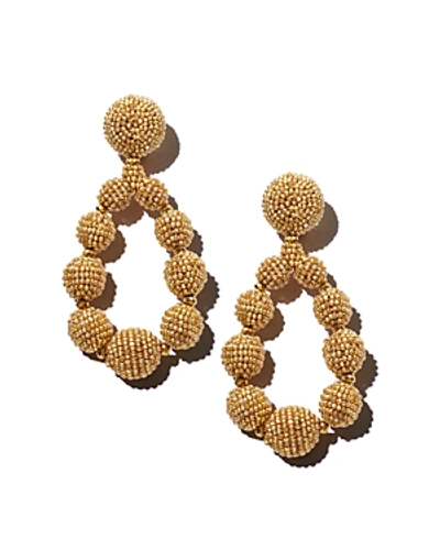 Shop Sachin & Babi Sachin And Babi Silk Georgette Teardrop Clip-on Drop Earrings In Gold