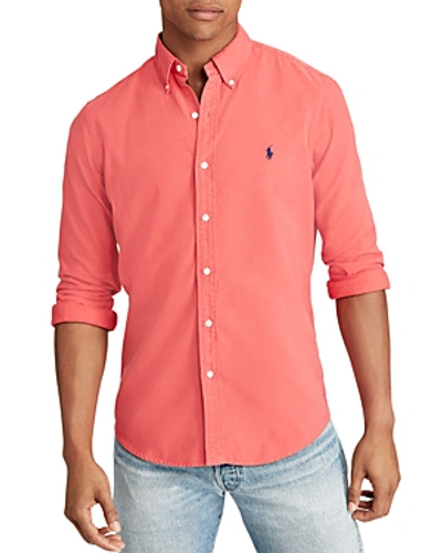 Shop Polo Ralph Lauren Corduroy Classic Fit Button-down Shirt In Red