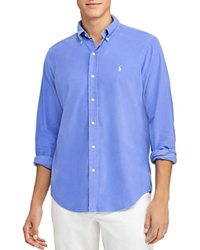 Shop Polo Ralph Lauren Corduroy Classic Fit Button-down Shirt In Blue