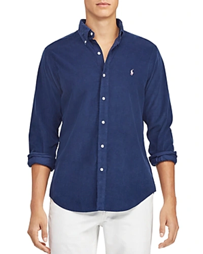 Shop Polo Ralph Lauren Corduroy Classic Fit Button-down Shirt In Navy