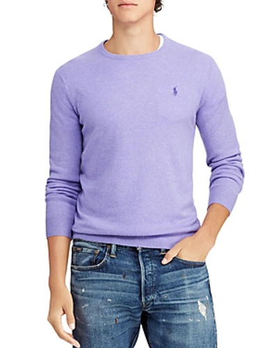 Shop Polo Ralph Lauren Cashmere Crewneck Sweater In Purple