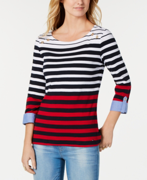 macy's tommy hilfiger women's blouses
