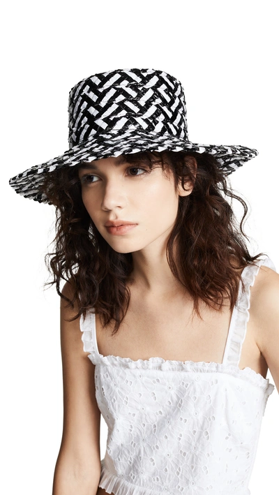 Shop Eugenia Kim Stevie Hat In White/black