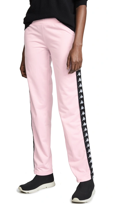 Shop Kappa Banda Track Pants In Pink/black