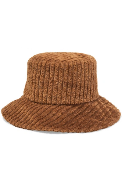 Shop Albus Lumen + Helen Kaminski Isa Corduroy Bucket Hat In Brown