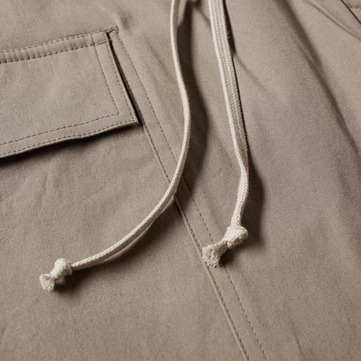 Shop Rick Owens Drawstring Cropped Cargo Pant In Brown