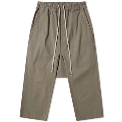 Shop Rick Owens Drawstring Cropped Pant In Brown