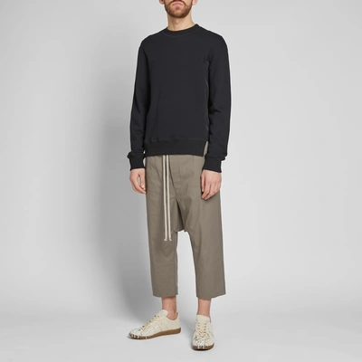 Shop Rick Owens Drawstring Cropped Pant In Brown