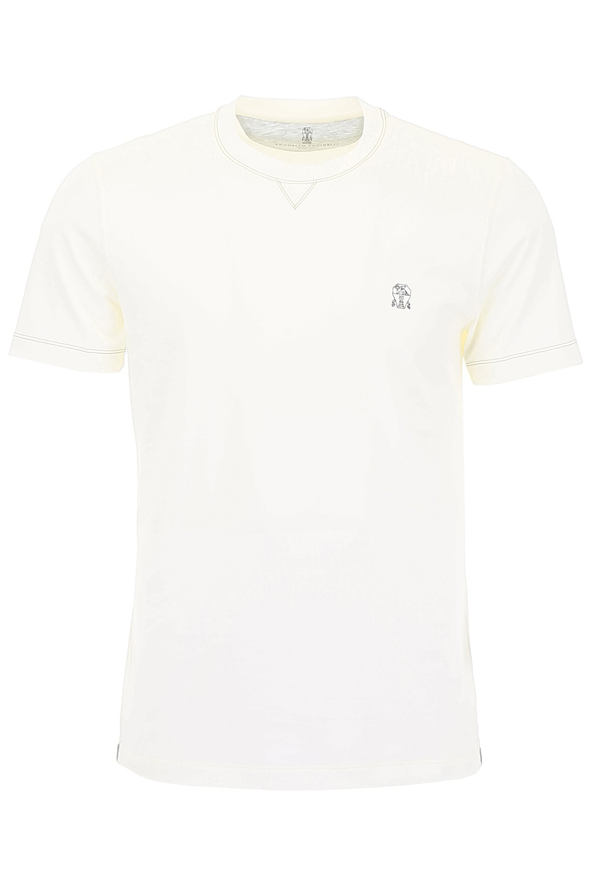 Brunello Cucinelli Logo T In White | ModeSens