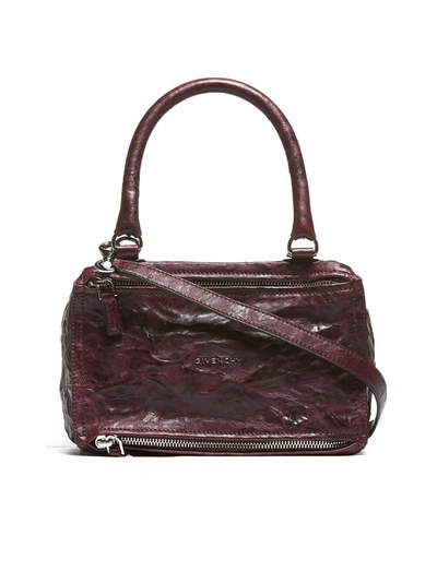 Shop Givenchy Small Pandora Handle Bag In Purple