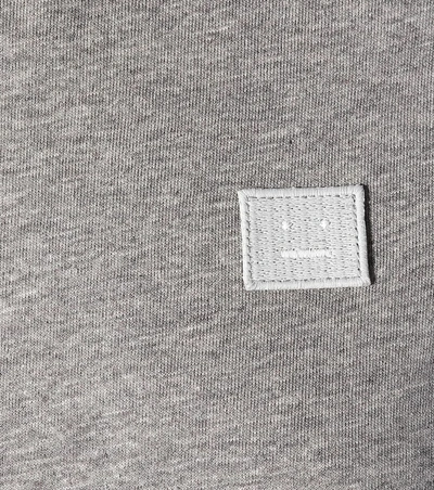 Shop Acne Studios Face Cotton T-shirt In Grey