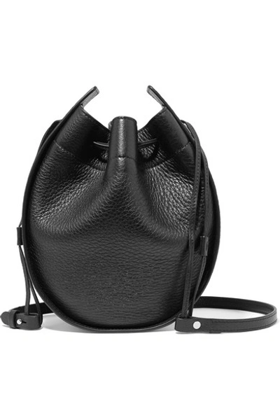 Shop The Row Textured-leather Shoulder Bag In Black