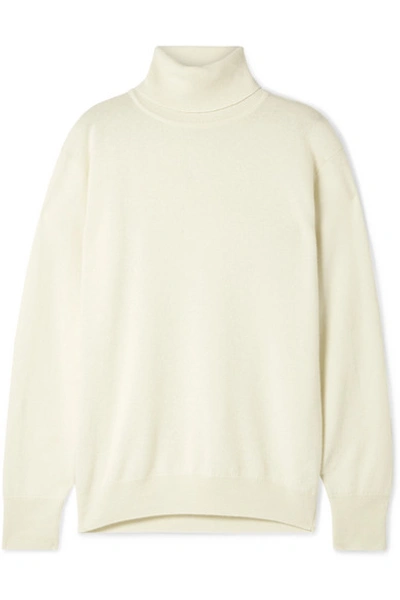 Shop The Row Janillen Oversized Cashmere Turtleneck Sweater In Ivory