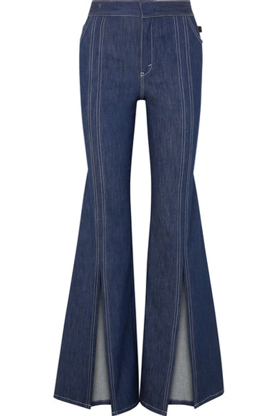 Shop Chloé High-rise Flared Jeans In Indigo