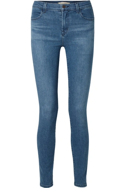 Shop J Brand Maria High-rise Skinny Jeans In Mid Denim