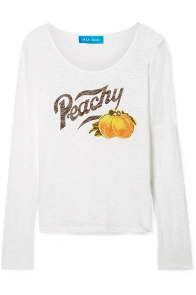 M.I.H. JEANS PATTY PRINTED SLUB COTTON-JERSEY TOP 