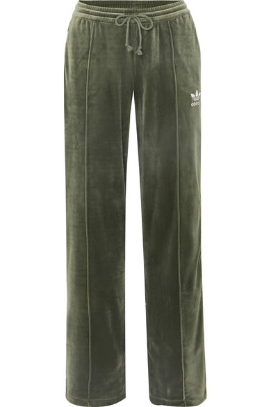 dark green adidas track pants