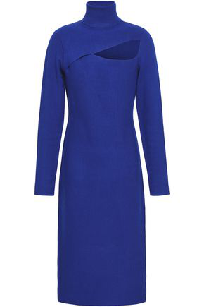 royal blue turtleneck dress