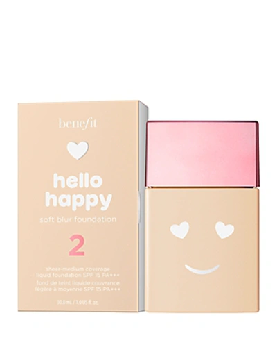 Shop Benefit Cosmetics Hello Happy Soft Blur Foundation In Shade 2: Light Neutral Warm
