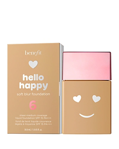 Shop Benefit Cosmetics Hello Happy Soft Blur Foundation In Shade 6: Medium Neutral Warm