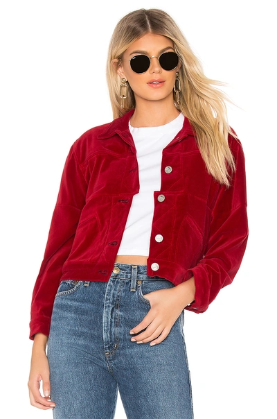 Shop Mcguire Little Debbie Velvet Jacket In Red Hot Velvet