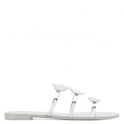 Shop Giuseppe Zanotti Anya Love In Silver