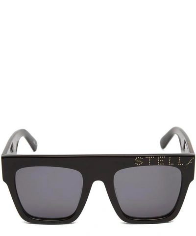 Shop Stella Mccartney Bio-acetate Square Sunglasses In Black