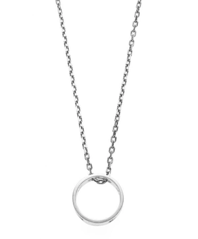 Shop Maison Margiela Silver Perforated Ring Chain Necklace